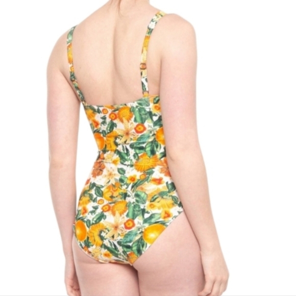 Nip Tuck Swim Joanne Citrus Blend Tummy Control Wrap One-Piece Swimsuit Size 4 - Picture 3 of 14
